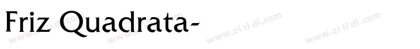 Friz Quadrata字体转换